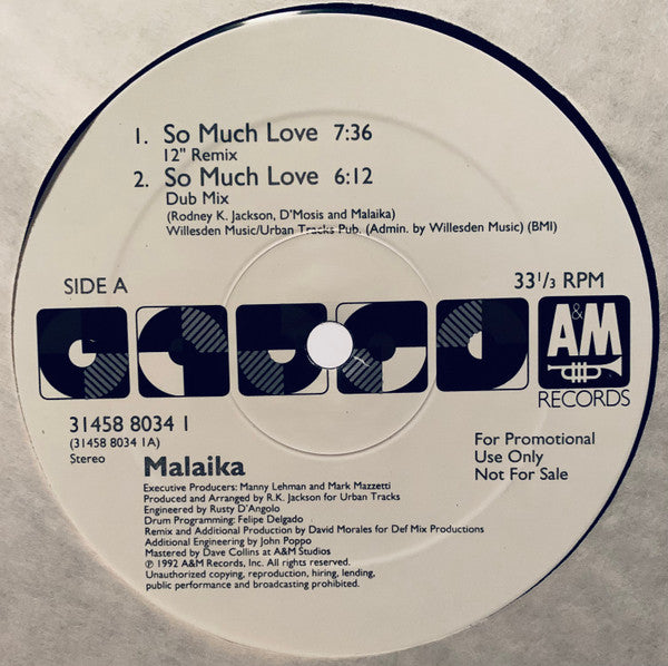 Malaika : So Much Love (2x12", Gat)