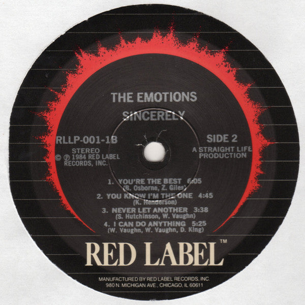 The Emotions : Sincerely (LP, Album)