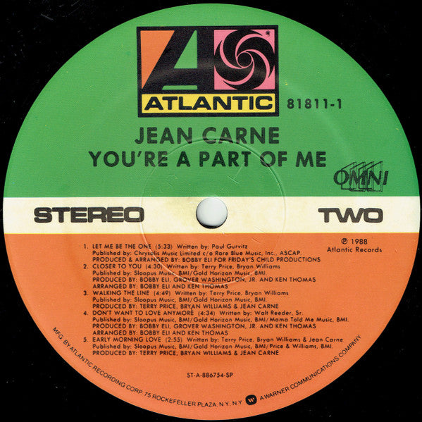 Jean Carn : You're A Part Of Me (LP, Album)