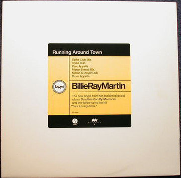 Billie Ray Martin : Running Around Town (12", Promo)