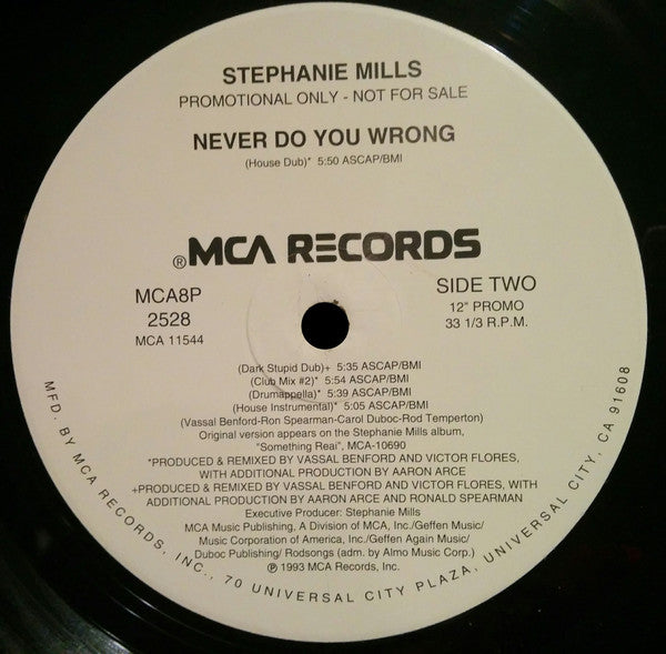 Stephanie Mills : Never Do You Wrong (12", Promo)