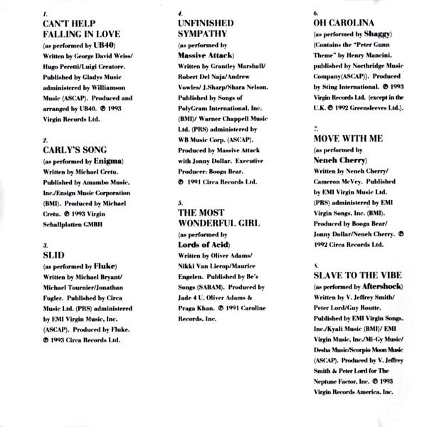 Various : Sliver (Music From The Motion Picture) (CD, Comp)