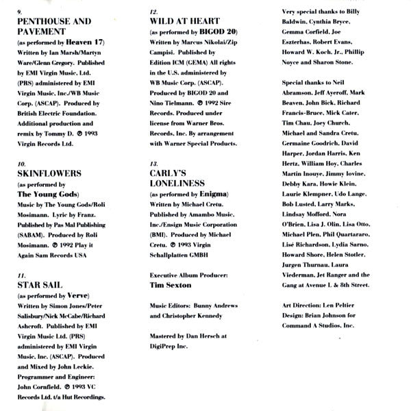 Various : Sliver (Music From The Motion Picture) (CD, Comp)