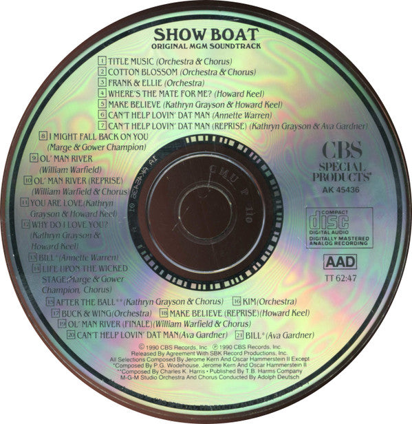Kathryn Grayson, Ava Gardner, Howard Keel, William Warfield : Show Boat (CD, Album, RE)