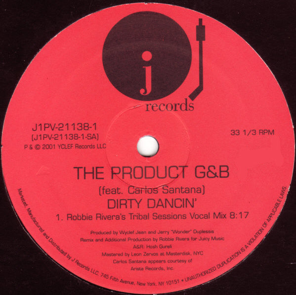 The Product G&B Featuring Carlos Santana : Dirty Dancin' (2x12")