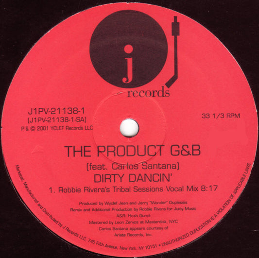 The Product G&B Featuring Carlos Santana : Dirty Dancin' (2x12")