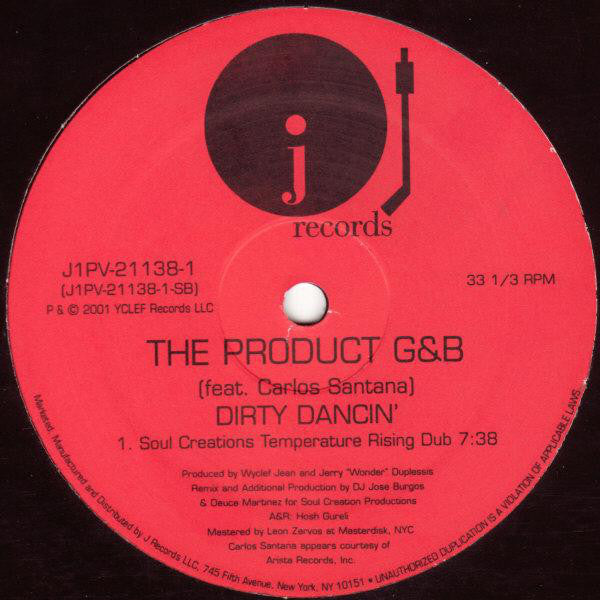 The Product G&B Featuring Carlos Santana : Dirty Dancin' (2x12")