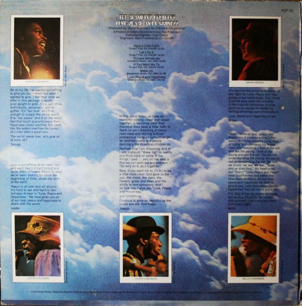 The Chambers Brothers : Love, Peace And Happiness / Live At Bill Graham's Fillmore East (2xLP, Album, Ter)