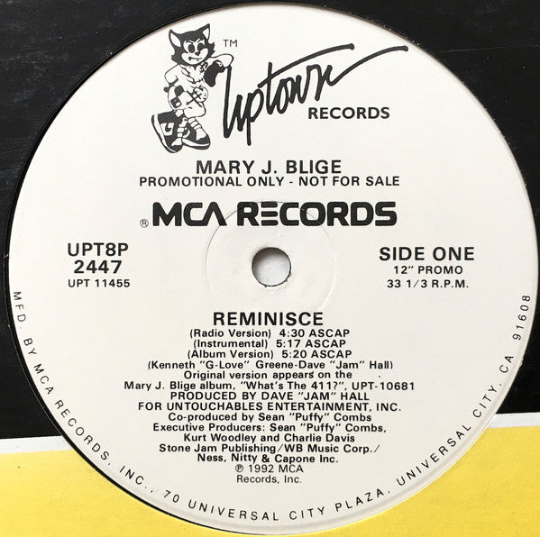 Mary J. Blige : Reminisce (12", Single, Promo)