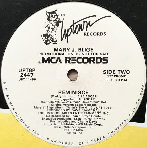 Mary J. Blige : Reminisce (12", Single, Promo)
