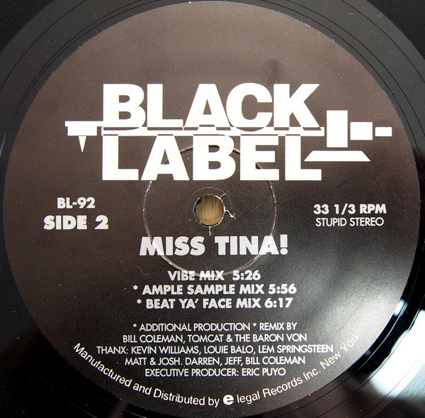 Miss Tina! : Miss Tina! (12")