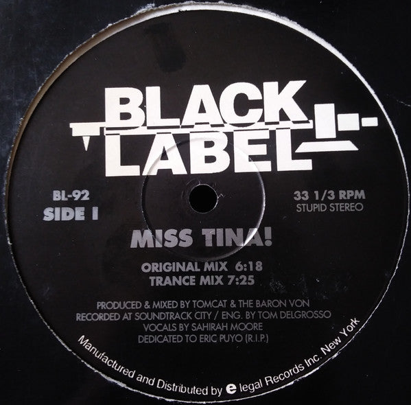 Miss Tina! : Miss Tina! (12")
