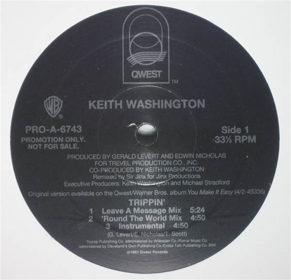 Keith Washington : Trippin' (12", Promo)