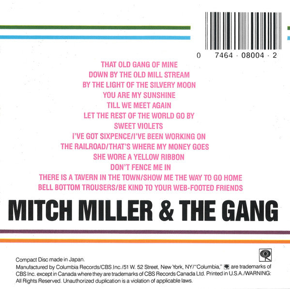 Mitch Miller And The Gang : Sing Along With Mitch (CD, Album, RE)