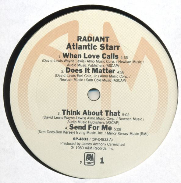 Atlantic Starr : Radiant (LP, Album, y ()
