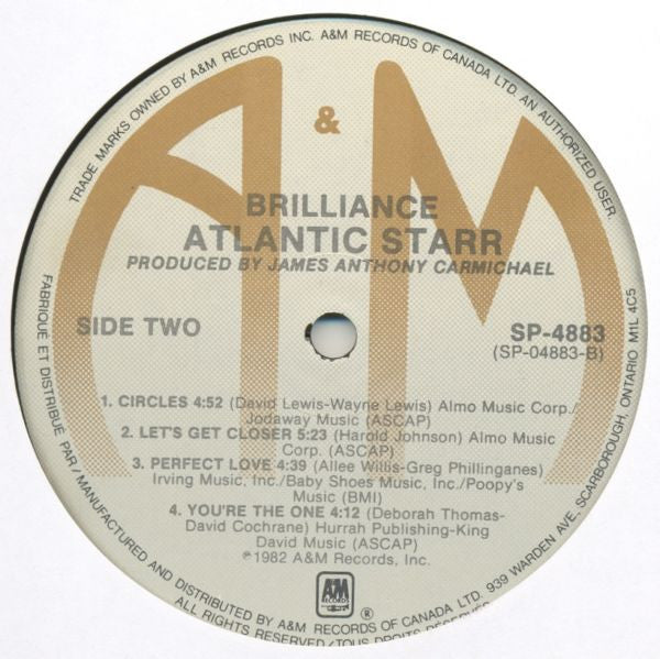 Atlantic Starr : Brilliance (LP, Album)