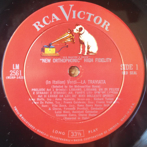 Giuseppe Verdi, Anna Moffo, Richard Tucker (2), Robert Merrill, Orchestra Del Teatro Dell'Opera Di Roma and Coro Del Teatro Dell'Opera Di Roma, Fernando Previtali : La Traviata Highlights (LP, Mono)