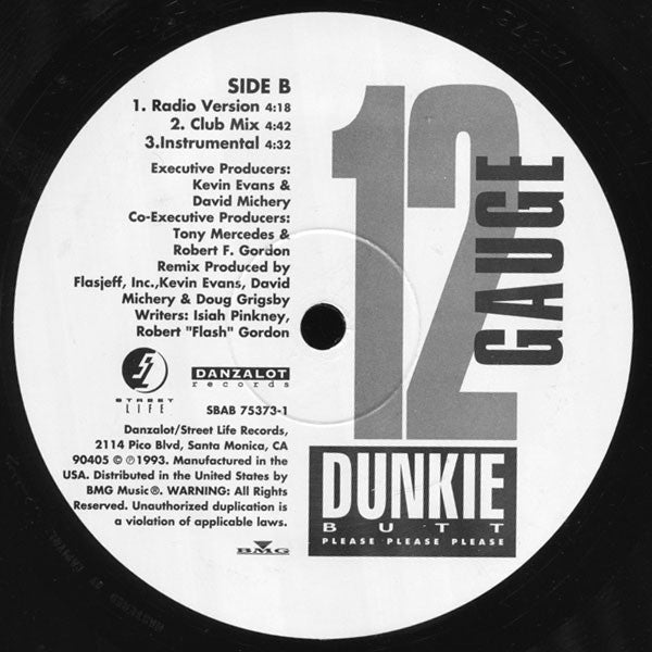12 Gauge : Dunkie Butt (Please Please Please) (12", Promo)