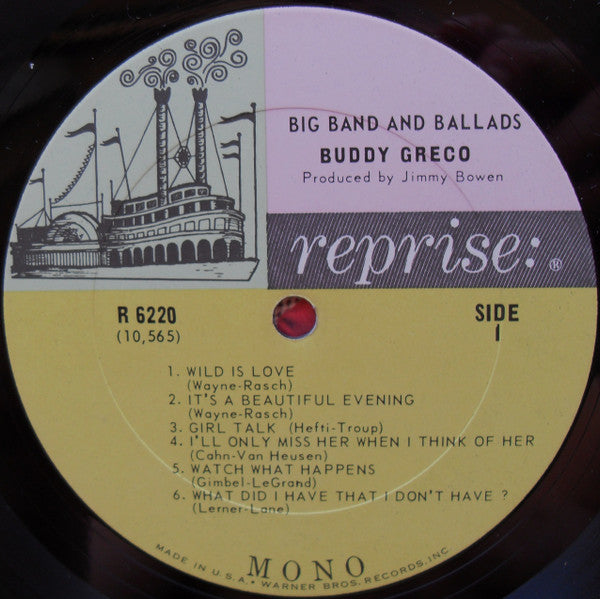 Buddy Greco : Big Band & Ballads (LP, Album, Mono)