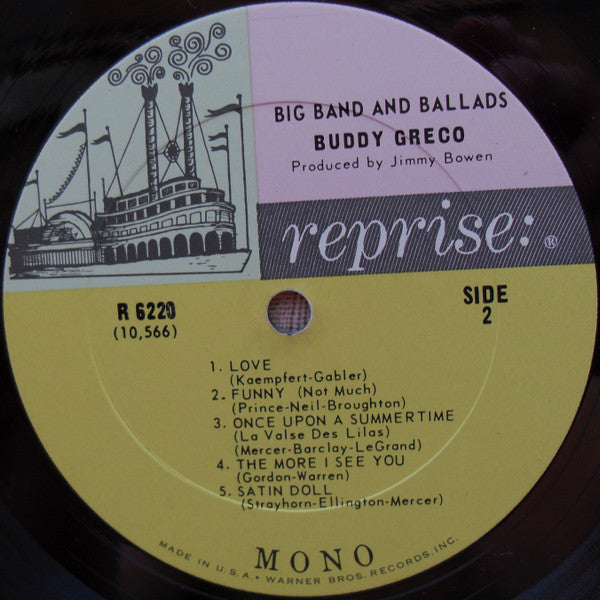 Buddy Greco : Big Band & Ballads (LP, Album, Mono)