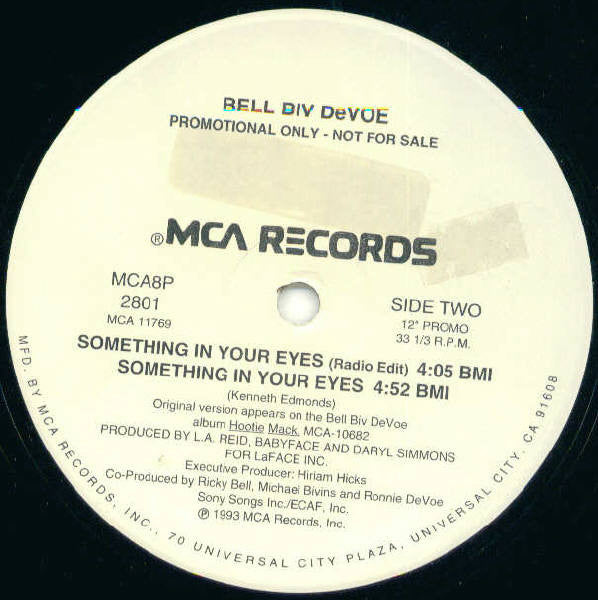 Bell Biv Devoe : Something In Your Eyes (12", Promo)