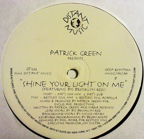 Patrick Green : Shine Your Light On Me (12")