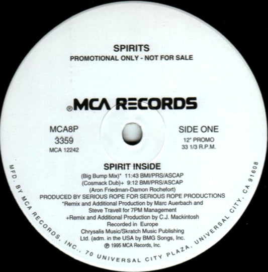 Spirits : Spirit Inside (12", Single, Promo)