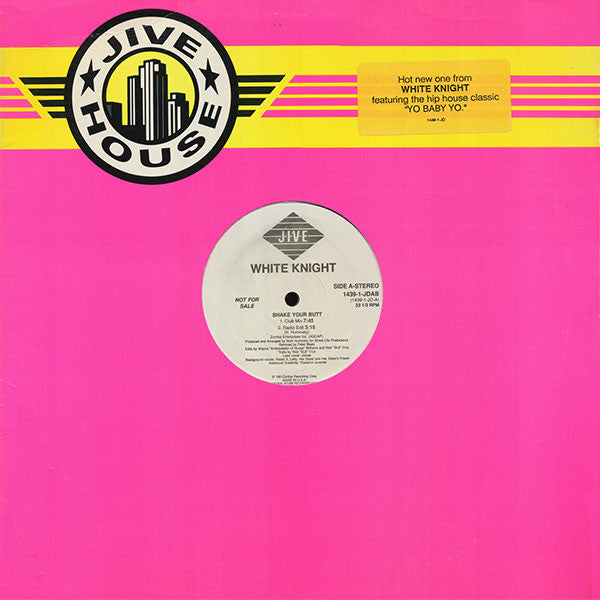 White Knight : Shake Your Butt / Yo Baby Yo (12", Promo)