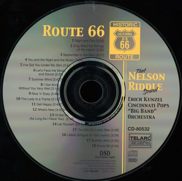 Erich Kunzel / Cincinnati Pops Big Band Orchestra : Route 66 - That Nelson Riddle Sound (CD, Album)