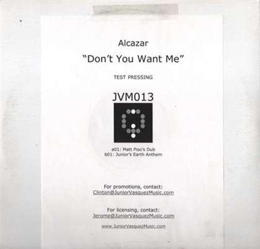 Alcazar : Don't You Want Me (12", W/Lbl)