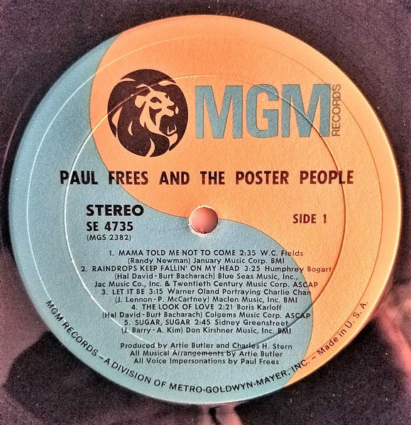 Paul Frees : Paul Frees And The Poster People (LP)