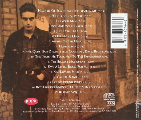 John Wesley Harding : It Happened One Night (CD, Album, RE)