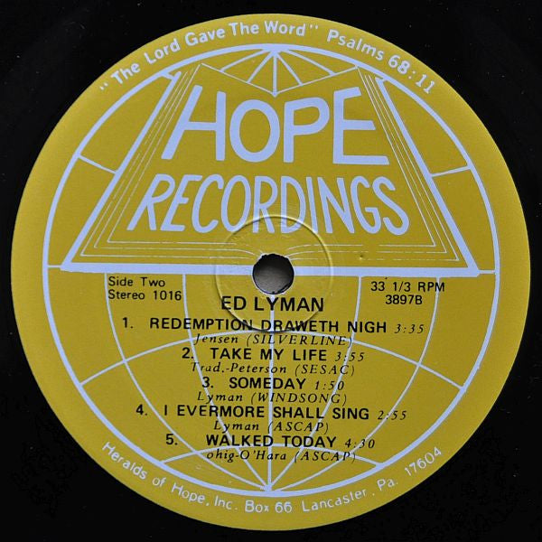 Ed Lyman : His Next Great Act (LP, Album)