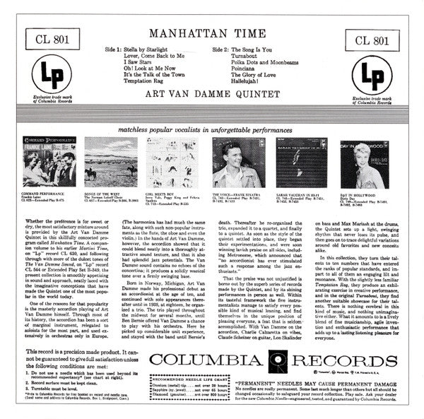 Art Van Damme : Two Classic Albums From Art Van Damme: Once Over Lightly / Manhattan Time (CD, Comp)