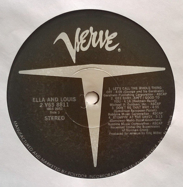 Ella Fitzgerald & Louis Armstrong : Ella & Louis (2xLP, Comp, Gat)