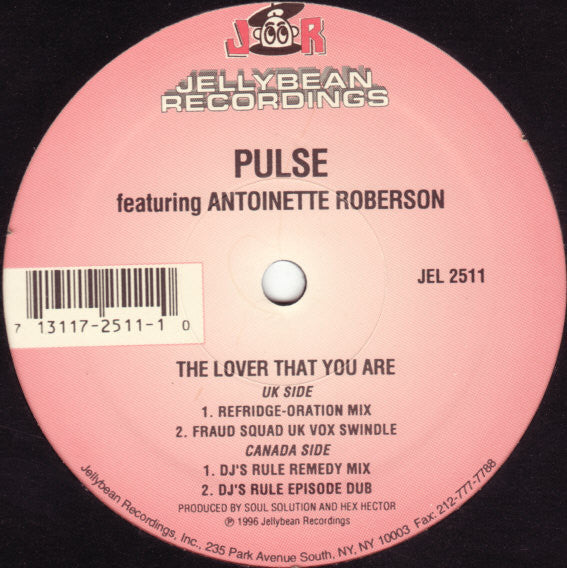 Pulse (3) Featuring Antoinette Roberson : The Lover That You Are (International Remixes) (12", Ltd, Spe)