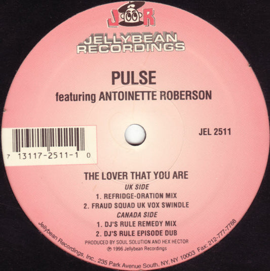 Pulse (3) Featuring Antoinette Roberson : The Lover That You Are (International Remixes) (12", Ltd, Spe)
