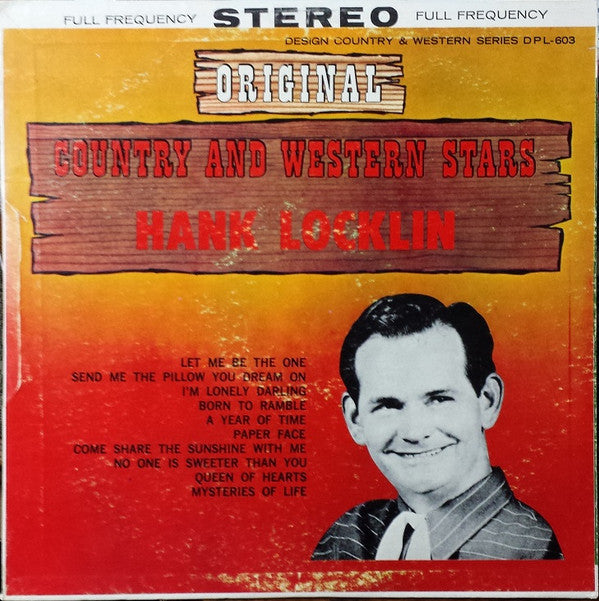 Hank Locklin : Original Country And Western Stars Hank Locklin (LP)