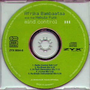 Afrika Bambaataa & The Nebula Funk : Mind Control (CD, Maxi)