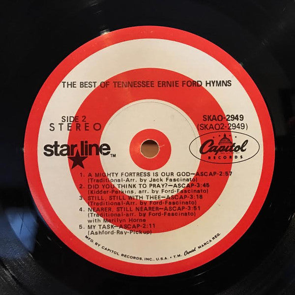 Tennessee Ernie Ford : Best Of The Tennessee Ernie Ford Hymns (LP, Comp)