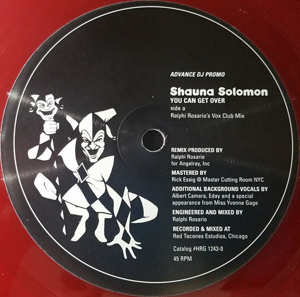 Shauna Solomon : You Can Get Over (Ralphi Rosario Remixes) (Advanced DJ Promo) (12", Advance, Promo, Red)