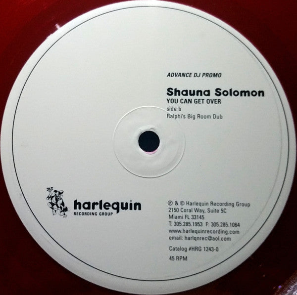Shauna Solomon : You Can Get Over (Ralphi Rosario Remixes) (Advanced DJ Promo) (12", Advance, Promo, Red)