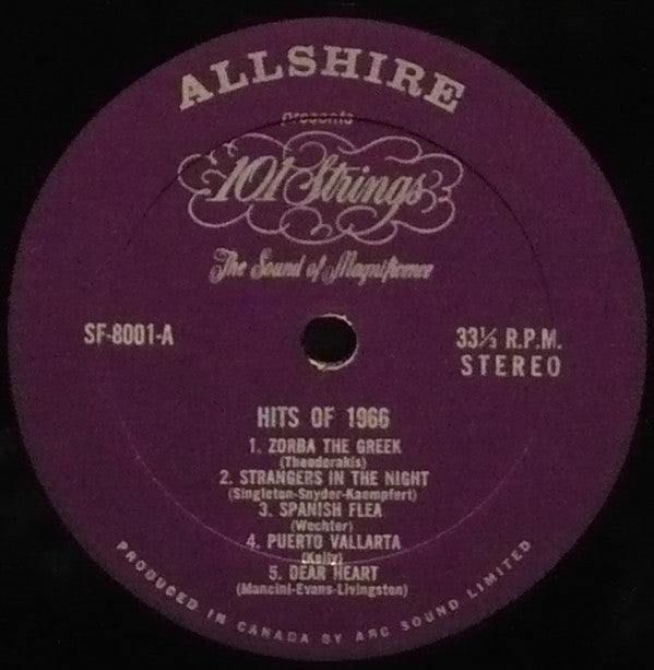 101 Strings : Million Seller Hits Of 1966 (LP, Album)