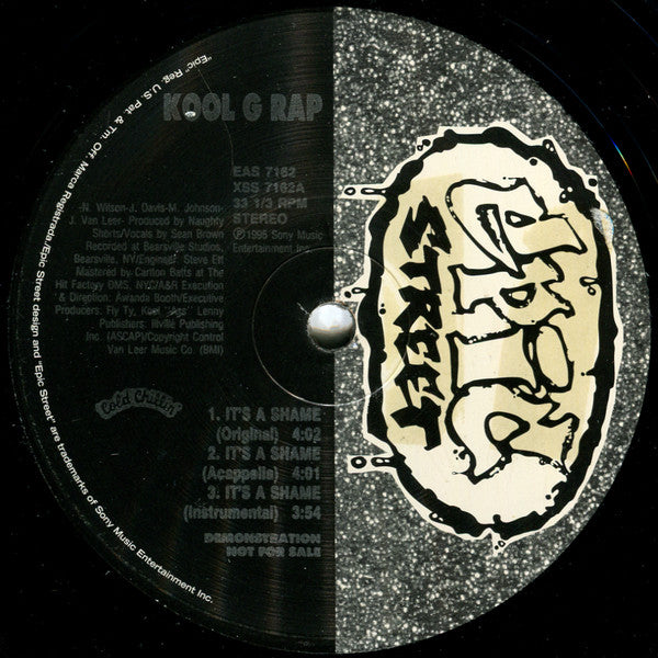 Kool G Rap : It's A Shame (12", Promo)