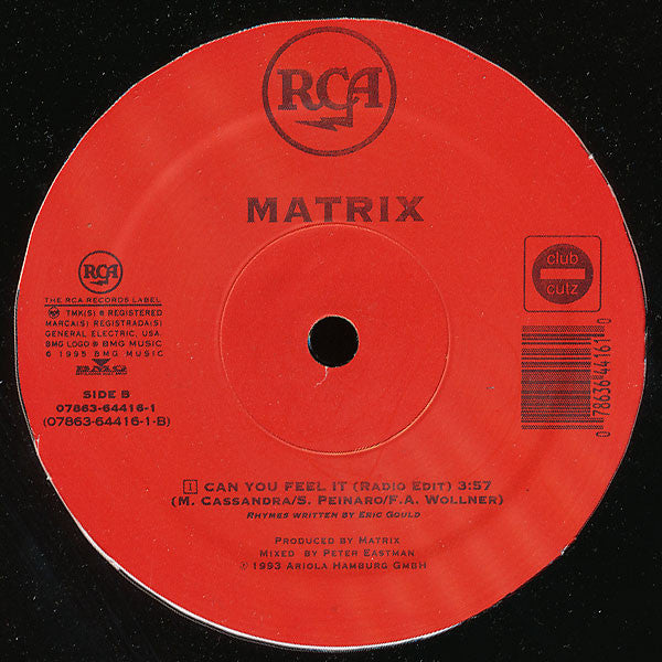Los Del Rio / Matrix (2) : Macarena (Bayside Boys Mix) / Can You Feel It (12")