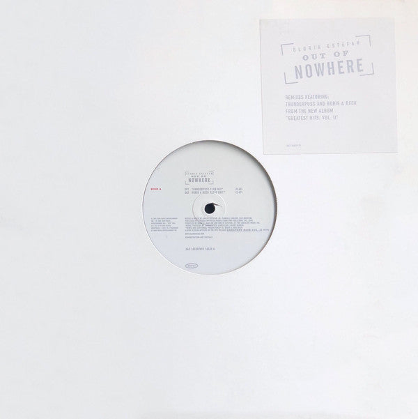 Gloria Estefan : Out Of Nowhere (12", Single, Promo)