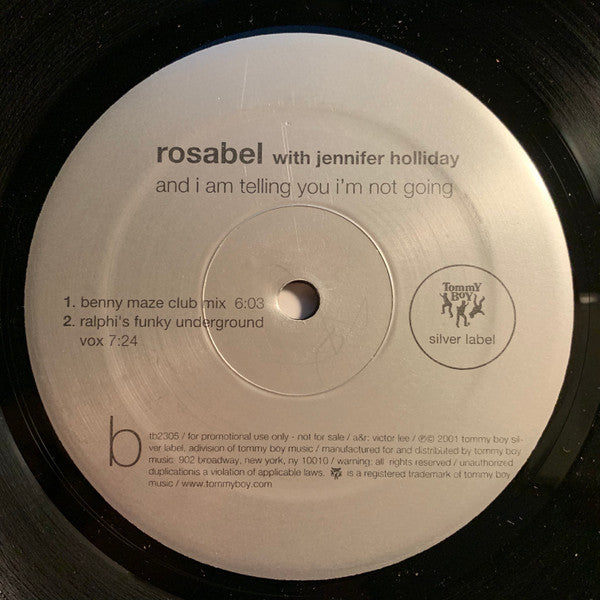 Rosabel : And I Am Telling You I'm Not Going (12", Promo)