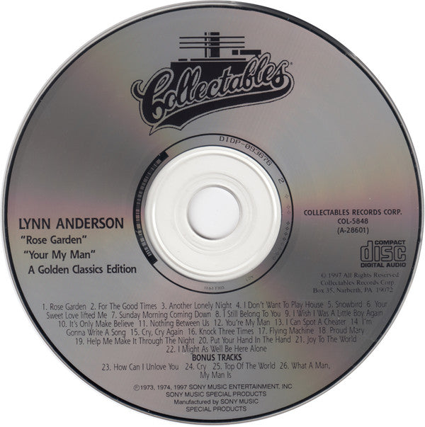 Lynn Anderson : Rose Garden / You're My Man (CD, Comp)