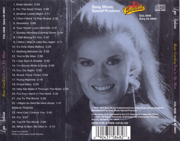 Lynn Anderson : Rose Garden / You're My Man (CD, Comp)