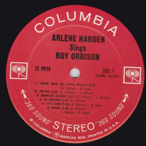 Arlene Harden : Sings Roy Orbison (LP, Album)